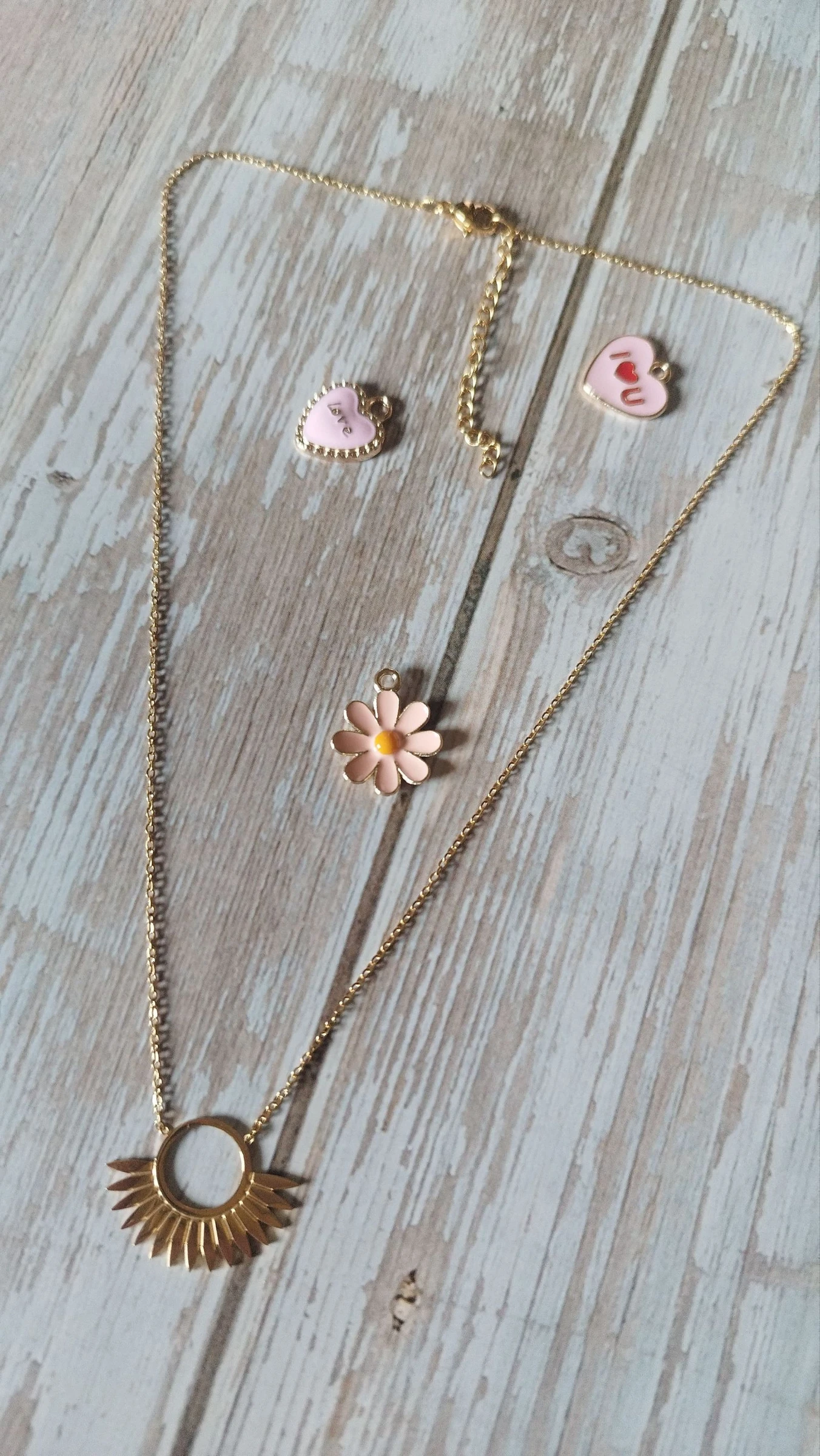 Collier doré en acier inoxydable 